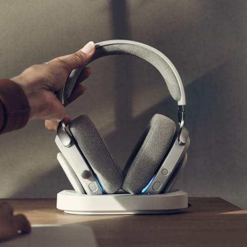 Fractal Design Scape Light - Wireless PC Gaming Headset - Detachable Flip-to-Mute Microphone with Noise Cancellation - Battery Life Up to 40 Hours - Configurable Ambient Lighting - Gray - Image 5