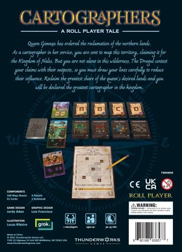 Thunderworks Games - Cartographers: A Roll Player Tale | Award-Winning Game of Fantasy Map Drawing | Strategy Board Game | Flip and Write | Family Game for 1-100 Players | 30-45 Minutes, Ages 10+ - Image 6